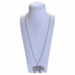 Charm Elegant Fashion Elevandi ripatsiga kampsun kett Retro h&otilde;bedase v&auml;rviga kaelakee