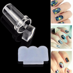 2 Mini DIY Clear Stamper Scraper Nail Art Craft Tool Plate Transfer manik&uuml;&uuml;r 1pcs