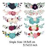 Elegantsed lillede disainiga plaastrid T-s&auml;rgile, aplikatsiooniga kaunistus r&otilde;ivaste jaoks Kleebised DIY k&auml;sitsi valmistatud pargid