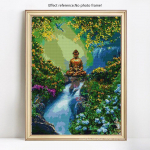 5D DIY Teemantmaal Religioon Buddha T&auml;is&uuml;mmargune Rhinestone portree Teemanttikandid 20X30CM