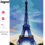 Huacani isetegemise t&auml;isteemanttikandite komplekt Scenic 5D teemantmaal Uus saabunud Eiffeli torni kividest pildid Full Square 20*30 cm