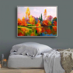 Teemantmaaling Ehitus ristpistes tikandid maastik Ristpistes komplektid Teemantkunst seinakaunistus 20X30CM