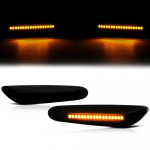 2 tk suitsu-LED k&uuml;lgm&auml;rgutule suunatuli BMW 3. seeria E46 E60 E90 E92 E93 E87 jaoks must