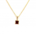 Les Tr&eacute;sors De Lily [L4591] - Collier Plaqu&eacute;-Or 'Celestina' grenat punane