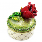 Les Tr&eacute;sors De Lily [L6461] - Coffret &agrave; Bijoux 'Rose Rouge' rouge punane