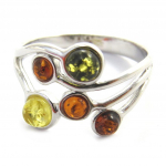 H&otilde;bes&otilde;rmus  Inspiration  3 merevaigust (roodiumiga kaetud) - 12 mm 52 h&otilde;be