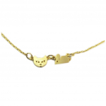 7bis [P6943] - K&auml;sitsi valmistatud kullast kaelakee  Cat & Mouse  - Hiir 7x4 mm - kass 5x6 mm kuld