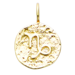 Les Tr&eacute;sors De Lily [Q7586] - Antiikkuldne  Astrology  kullatud ripats (Kaljukits) - 12 mm kuld
