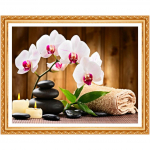 DIY teemanttikandid orhidee kivist &uuml;mmarguse mustriga kivist komplektid ristpistes seinakaunistusega n&auml;put&ouml;&ouml; 20X30CM