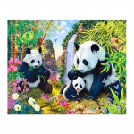 DIY Teemantmaaling Loomade ristpistes Mosaiik teemanttikandid Armas Panda Kodukaunistus 20X30CM punane