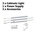 K&auml;sip&uuml;hkimisandur LED kapialune valgus DIY kapi taustvalguslamp DC 12V 30/40/50cm LED-diood k&otilde;va lint &ouml;&ouml;lamp k&ouml;&ouml;gis magamistoas EU pistik 3 X 50CM With Power