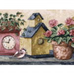 5D DIY teemantmaaling linnumaja teemanttikandid liblikas mosaiik ristpistes n&auml;put&ouml;&ouml; kivikivist kodukaunistus Full Round 20X30CM punane