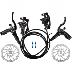 Jalgratta h&uuml;draulilised ketaspidurid eesmised tagumised pidurisadulad MTB maastikuratta jaoks vasak parem piduri hoob Front left & Rear right & 160mm rotor must