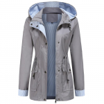 Naiste v&auml;limatkajakk Kerge vetth&uuml;lgav kerge vihmakapuutsiga tuulejope vihmamantel Jooksmine jalutusmantel igap&auml;evane riietus uus M hall