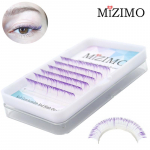 MIZIMO 6 rida &uuml;hev&auml;rvilisi poogitud kunstripsmeid, dramaatilised silmameigiripsmed, loomulik pikendus. 8-15 mm, CD, 0,07 mm 0.07mm--C--8mm