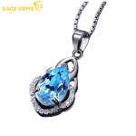 SACE GEMS veepiisad vormis vasesulamist sinine tsirkoon naiste ripats kaelakee moekingitus sinine