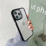 &Uuml;hev&auml;rviline raam pinnakattega kaamera &uuml;mmargune akr&uuml;&uuml;list telefoni&uuml;mbris iPhone'i jaoks 16 15 14 13 12 11 Pro Max p&otilde;rutuskindel &uuml;mbris iPhone 13 Pro Max must