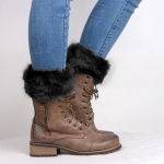 Fashion Casual Women's Autumn Winter Fashion Furry Tassels Ribbed Boot Cuffs Boot Toppers Ankle Socks Leg Warmers tumepunast v&auml;rvi