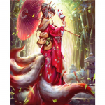 5D DIY Teemantmaaling &Uuml;heksa sabaga rebase teemanttikandid T&auml;ismosaiigikomplektid Ristpistes Kodukaunistus K&auml;sitsi valmistatud kingitused Round 20x30cm