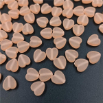 50 tk j&auml;&auml;tunud matt akr&uuml;&uuml;list s&uuml;damest t&auml;hthelmeste ripats kaelakee k&auml;ev&otilde;ru ehete valmistamiseks 8.5*9mm Heart oranž
