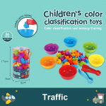 7 stiilis lastele vikerkaare sobitamise m&auml;ng Montessori m&auml;nguasjad Loomade tunnetus V&auml;rvide sorteerimine Peenmotoorika Treening Sensoorne haridus M&auml;nguasjad Kingitused