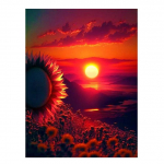 P&auml;evalilled Teemantkunst 5D t&auml;ispuur Teemantmaal P&auml;ikeseloojangu Rannamaastik Ristpistes Tikkimiskomplekt Mosaiik Pilt S477 Full Round 30x45CM