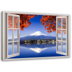 L&otilde;uendiprint Aknavaade Mount Fuji 60x40 sinine