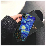 Vincent Van Gogh Star Night telefoni&uuml;mbris iPhone'ile 14 13 12 11 Pro Max Xs Max Xr Mini Se 7 8 Plus Black Funda Coque &uuml;mbris iphone XR