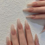 24 tk/komplekt Quick Nails Nude Gradient kunstnaelad kleebis Kantav veekindel manik&uuml;&uuml;r viimistletud k&uuml;&uuml;ned