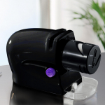 Kolm-&uuml;hes elektriline noateritaja, sobib suurep&auml;raselt k&ouml;&ouml;gi- ja spordinugade, k&auml;&auml;ride, kruvikeerajate, akutoitega, k&ouml;&ouml;gitarvikute jaoks must