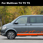 Volkswagen Multivan T4 T5 T6 jaoks 4tk/partii 210cm auto kere k&uuml;ljekaunistus Kleebised Kleebise kaunistus punane