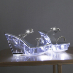 Naiste kingad Wedge Rhinestone &ouml;&ouml;klubi k&otilde;rged kontsad helendavad paksud kontsad Catwalk 1101 seeria 10 cm konts 3 cm platvorm LFD 34 h&otilde;be
