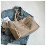 Klassiruumi l&otilde;uendkott Naistele m&otilde;eldud kirjaga kandikott, suur mahutavusega &uuml;he &otilde;laga kott one size khaki