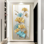 Uued Hiina luksuslikud h&otilde;lmikpuu biloba l&otilde;uendimaalid, v&auml;rvilised lehed kuldhirve zenkivist plakatid, prindid elutoa veranda sisekujunduseks 20cm&times;40cm NoFrame