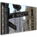 Kolmeosalise pildil&otilde;uendi printimine New York Wall Street USA-s 60x40 beež
