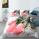Kaasaegne romantilises stiilis voodipesukomplekt lilledega tekikate/kaheinimesevoodi t&auml;issuuruses voodikattekomplekt Pestav mugav kodukaunistus Baby 100x135cm