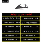 P&auml;ris s&uuml;sinikkiust auto k&auml;iguvahetuspaneeli raami k&auml;igukangi nupu kaanepea trimm BMW F20 F30 F31 F34 X5 F15 X6 F16 X3 F25 X4 F26 jaoks Style 1 gray