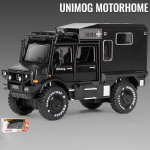 1:28 skaalaga Benz Unimog automudel, tagasit&otilde;mmatav surveauto m&auml;nguauto, uksed lahti, valgus ja heli, poiste m&auml;nguasjad, lapsed, t&auml;iskasvanud, kingitused 1/28-18.8x10.5x6.7cm must