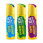 SET WET Deodorant Spray Perfume Cool, Charm & Swag Avatar for men, 150ml (Pack of 3) 150ml*3