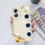 Telefoni&uuml;mbris OPPO A1 Pro 5G jaoks A9 A11 A15 A15S A17 A17K A33 A52 armsa astronauti kaamera kaitse vedel silikoonist pehme kate OPPO A58 Fundas Coque jaoks OPPO A1 2018