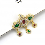 Elegantsed kristallist prossin&otilde;elad naistele, etnilised pulmaehted kullav&auml;rvi t&auml;iskivist Bohemia pruudi kingitus roheline