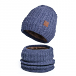 Talvem&uuml;ts Meeste Naiste Pullover M&uuml;ts Sall &Uuml;likond M&uuml;ts Sall &Uuml;likond Fliisvoodriga Laste Paks Soe Nokam&uuml;ts Kootud Mood M&uuml;tsid M&uuml;tsid 55-60cm tumesinine v&auml;rv