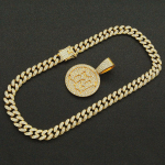 CUCU Teemant Ei. 69 br&auml;ndi ripats meeste kaelakee Miami kuldkett v&otilde;lu meeste ehted kaelakee 50CM kuld