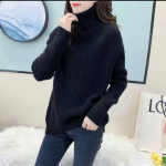 K&otilde;rge kaelusega sviiter naistele avara liibumisega &uuml;ler&otilde;ivad s&uuml;gis-talvel soliidne mitmek&uuml;lgne soe kootud kampsun, pullover naiste topid One Size must