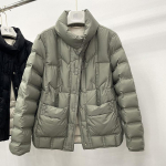 Kerge sulejope Naiste l&uuml;hike s&uuml;gistalvine lahtine krae, valge pardi sule soe mantel S roheline