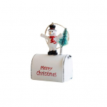 Postkasti ripats J&otilde;uluvana Rippuv Claus Lumememm Karu Kaunistuspuuehe kodu pidulikuks puhkuseks valge