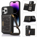 Wallet 3 kokkuklapitav vargusvastane hari, Crossbody kaelapael, nahk&uuml;mbris iPhone 15 14 Plus 13 12 11 Pro Max/Samsung S23 S22 S21 S20 Ultra Plus A14 A54 jaoks iPhone 6/6S must