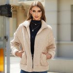 Naiste s&uuml;gis-talv uus mood, pikkade varrukatega kardigan t&otilde;mblukk, &otilde;mblustega naiste mantel vabaaja soe lahtine mantel S hall