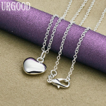 925 Sterling Silver Romantiline s&uuml;damest madu kett Kaelakee Moeehted 45cm