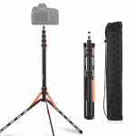 Andoer SL25-5 85,03-tolline kokkupandav statiivialus, alumiiniumsulamist 5 osa, reguleeritav 5 kg/11,02 naela must